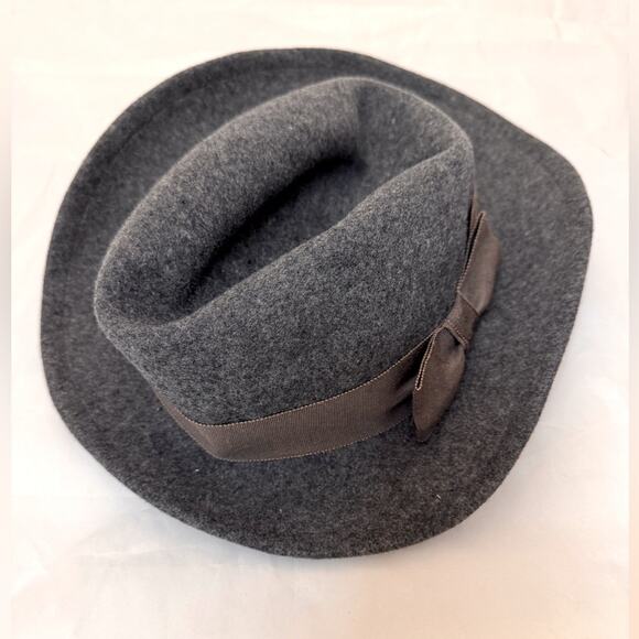 Street Smart by BETMAR Fedora 100% Wool Hat‎ with Brown Bow - Picture 1 of 9